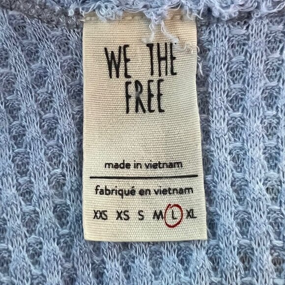 🆕We the Free Swing It Cowl Neck Thermal Tank Top Light Blue Sz L - Picture 6 of 7